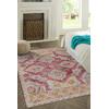 Foldy Vintage Desenli Dokuma Taban Dekoratif Pembe Halı FL 36