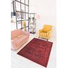 Soul Etnik Desenli Dokuma Taban Dekoratif Kırmızı Halı (AL 219)